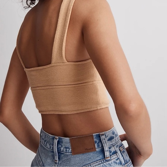 Madewell Knot Front Cropped Tank Top - Picture 3 of 11